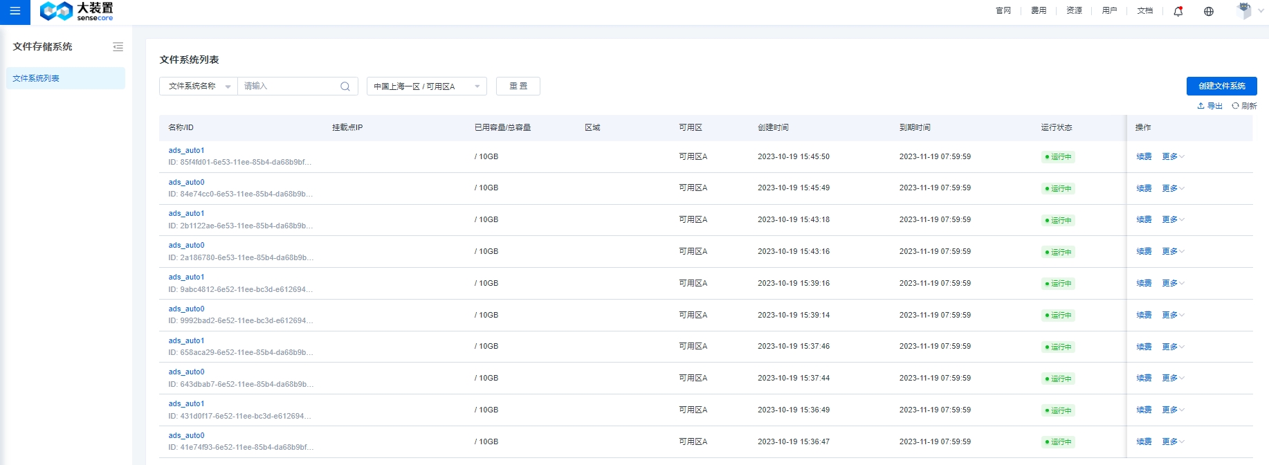 File System List